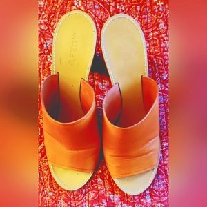 JCrew burnt orange mule